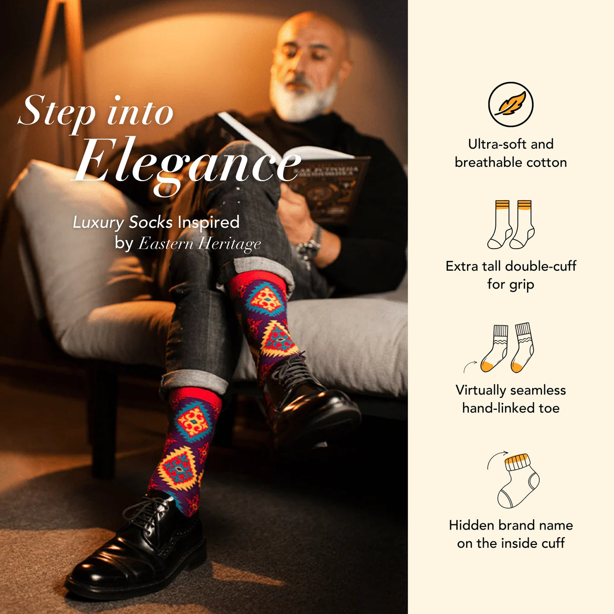 halva designer socks with features