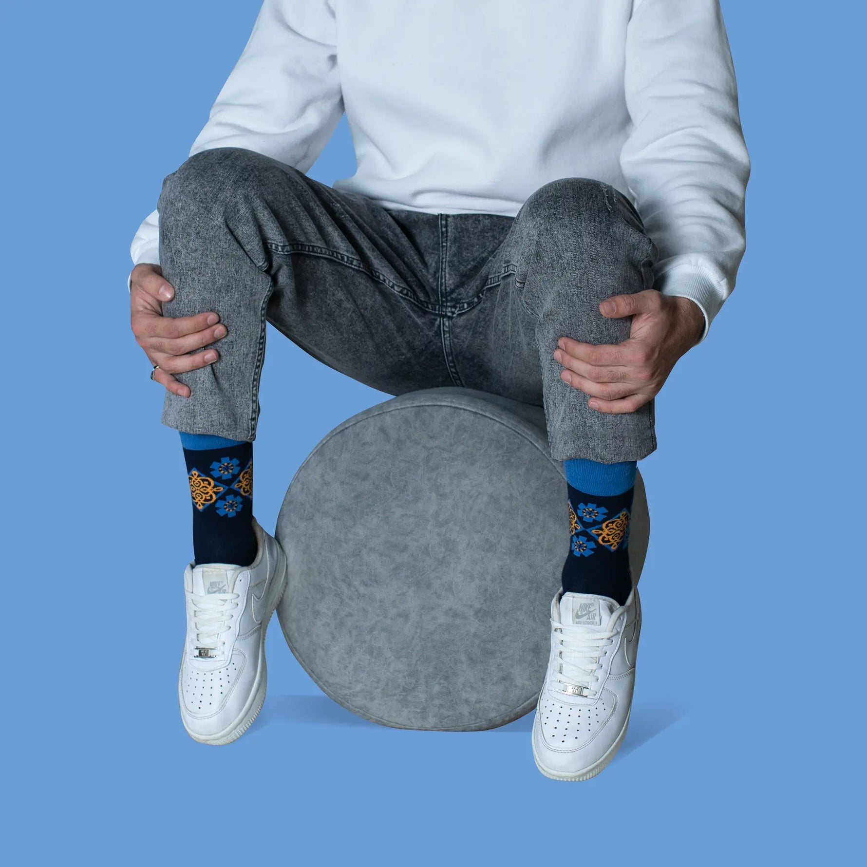 Goel Blue Designer Socks | Luxury Dress Socks Goel Blue Designer Socks | Luxury Dress Socks