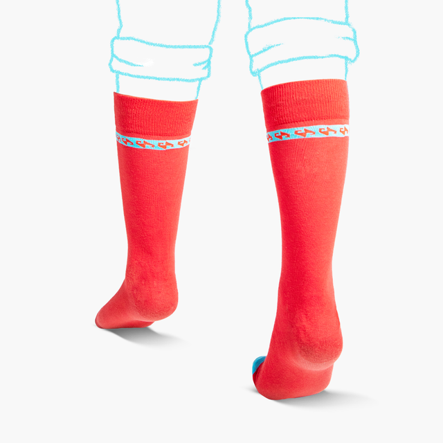 red designer socks for women