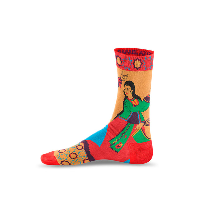 Rafal Vogue Glass Long Socks, Multicolor