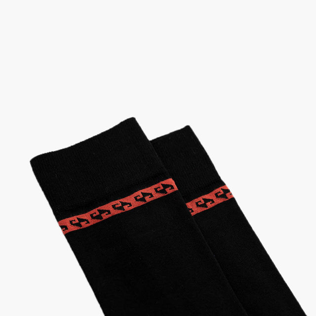 Qara Black Designer Socks - Side view