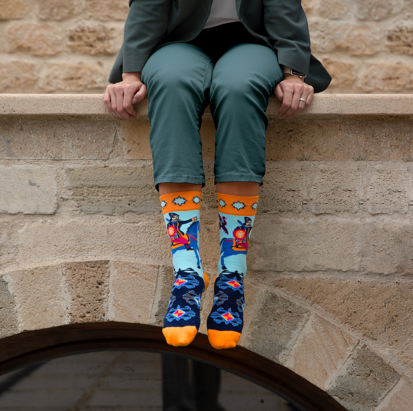 Safavi Blue Designer Socks | Rafael Aziz Safavi Blue Designer Socks | Rafael Aziz